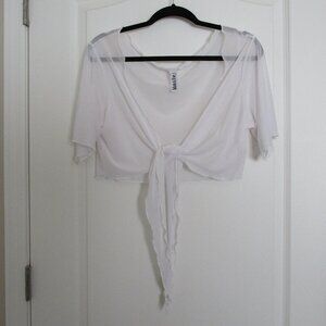 sheer short sleeved shrug shawl